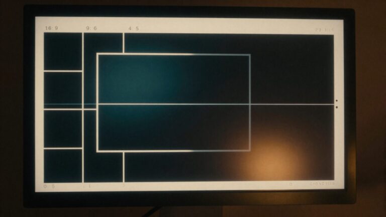 Cinematic editorial still illustrating 'AI Aspect Ratio Optimization' — ArcaneWiz AI video glossary.