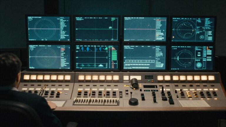 Cinematic editorial still illustrating 'Broadcast-Grade AI' — ArcaneWiz AI video glossary.