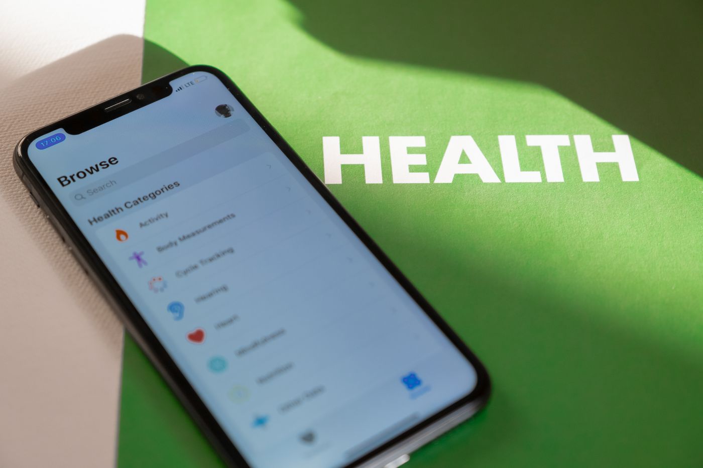 Smartphone showing a digital-health application interface, representing a health-tech product demo video