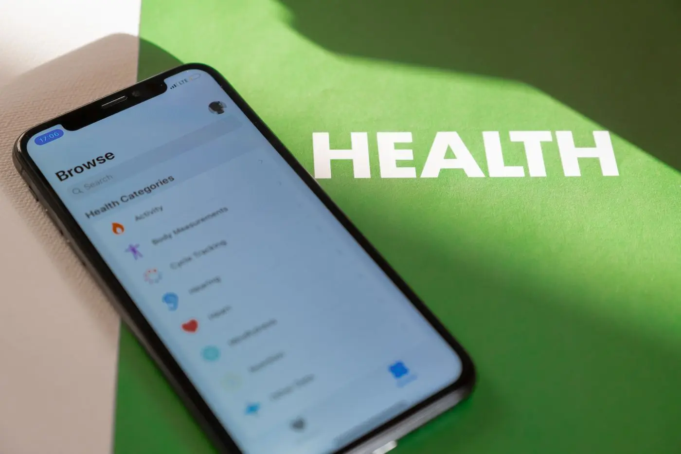 Smartphone showing a digital-health application interface, representing a health-tech product demo video