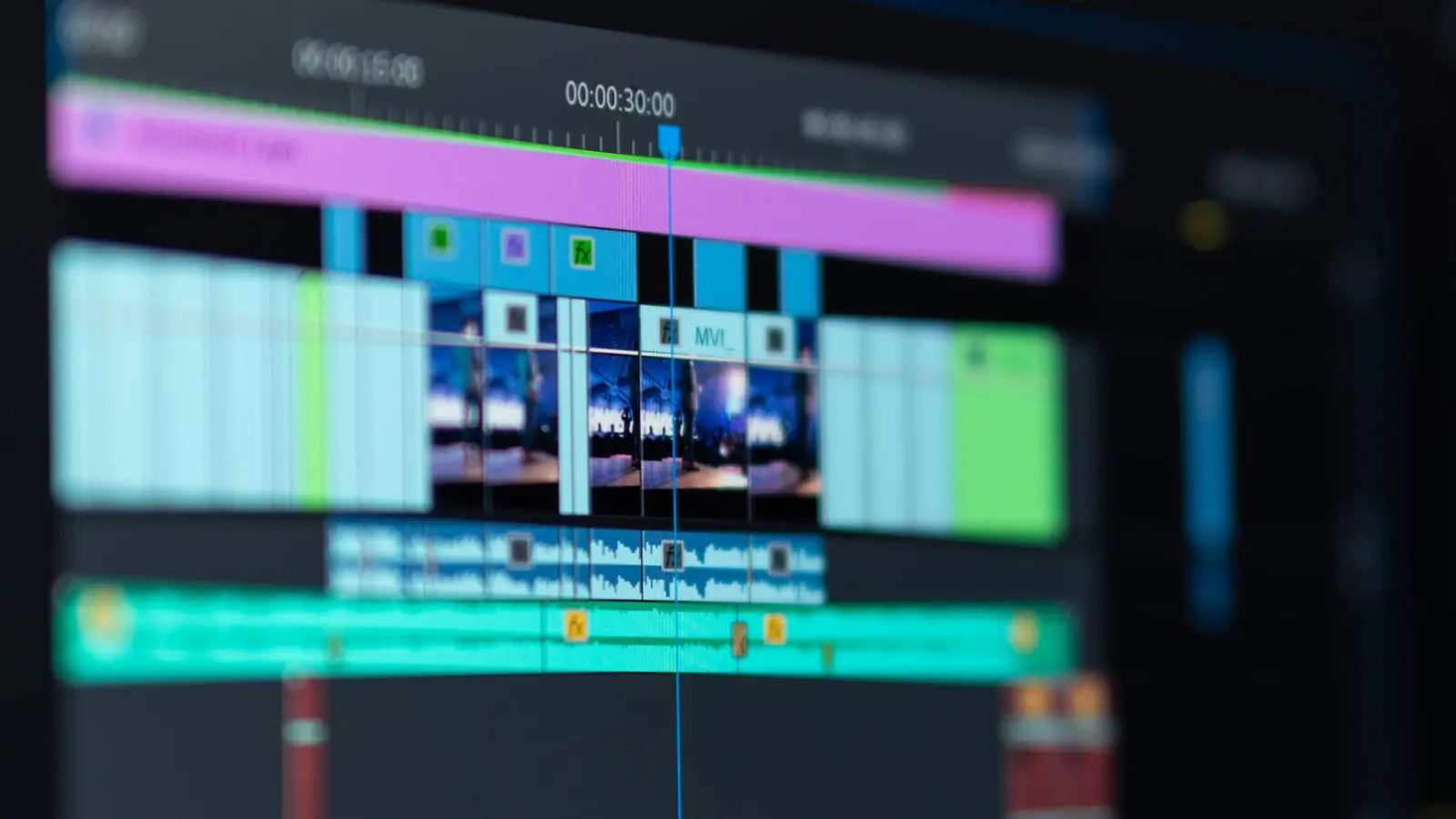 AI Explainer Video Production ai explainer video Video editing timeline in post-production — the colour-grade and finish stage of an AI explainer video