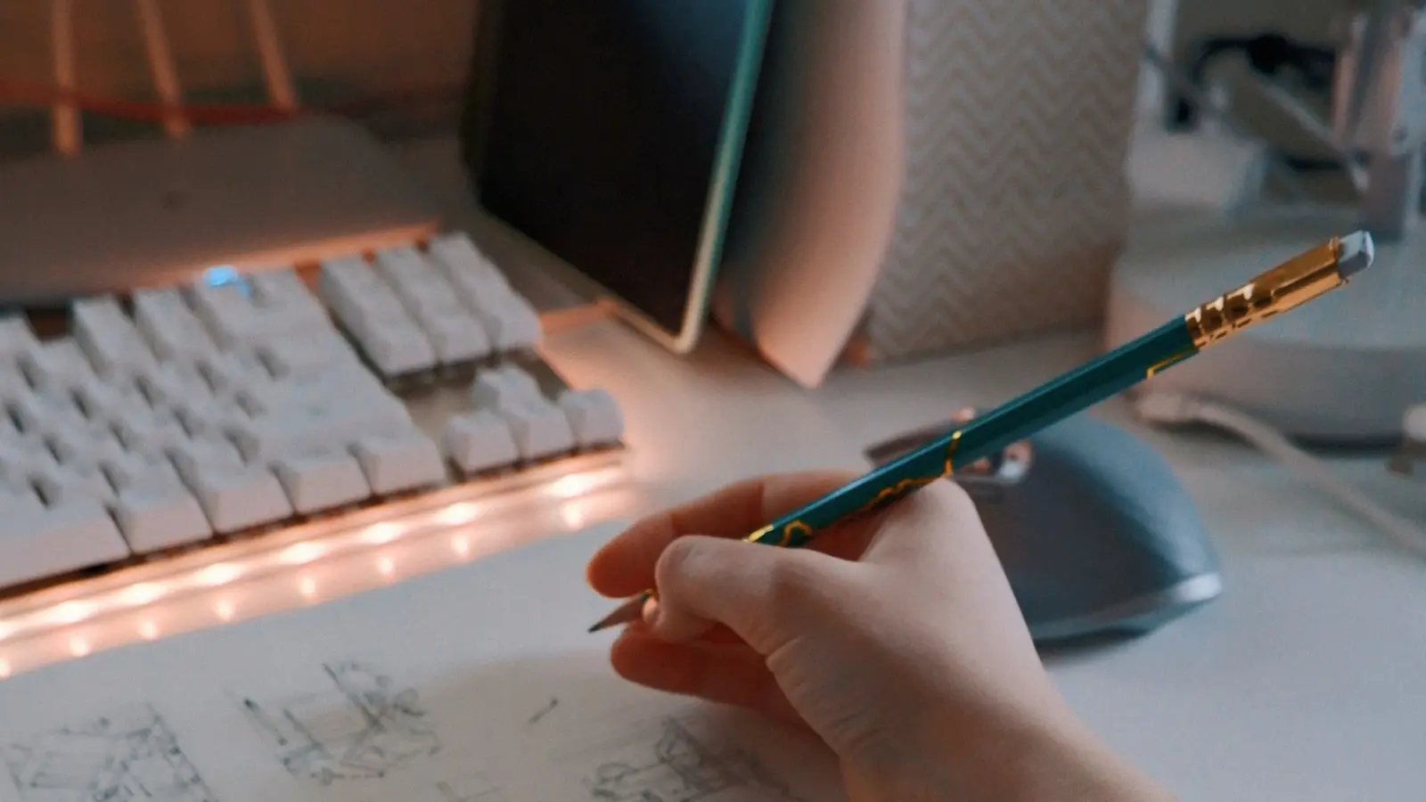 AI Explainer Video Production ai explainer video Hand sketching a storyboard at a studio desk — story-first pre-production for an AI explainer video
